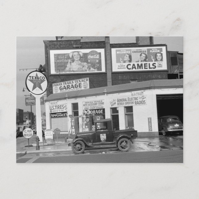 Carte Postale Station de remplissage du port de Benton, années 1 (Devant)