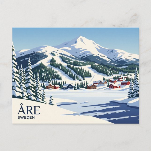 Carte Postale Station de ski d'Åre Suède (Devant)