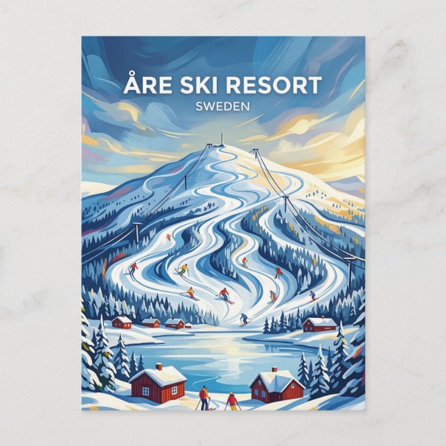 Carte Postale Station de ski d'Åre Suède (Devant)