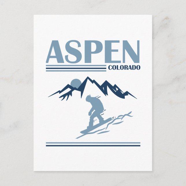 Carte Postale Station de ski d'Aspen Colorado (Devant)