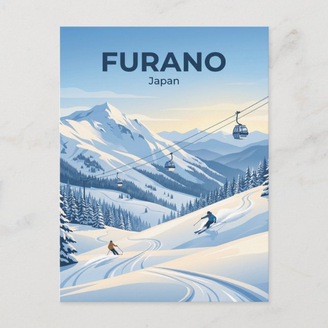 Carte Postale Station de ski de Furano Japon (Devant)