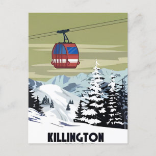 Carte Postale Station de ski de Killington Hiver Vermont Vintage