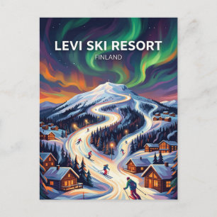 Carte Postale Station de ski de Levi en Finlande