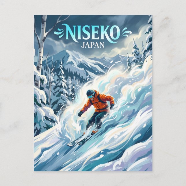 Carte Postale Station de ski de Niseko Japon (Devant)