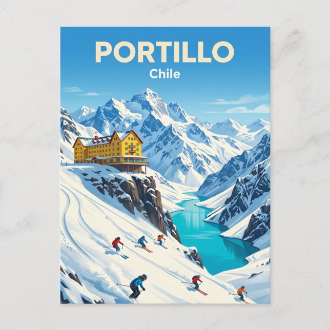 Carte Postale Station de ski de Portillo Chili (Devant)