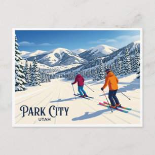 Carte Postale Station de ski d'hiver Park City Utah