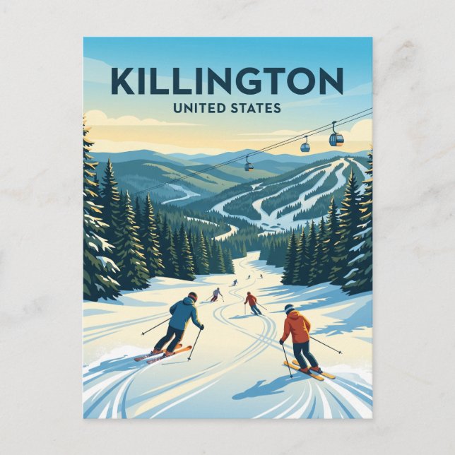 Carte Postale Station de ski Killington Vermont (Devant)