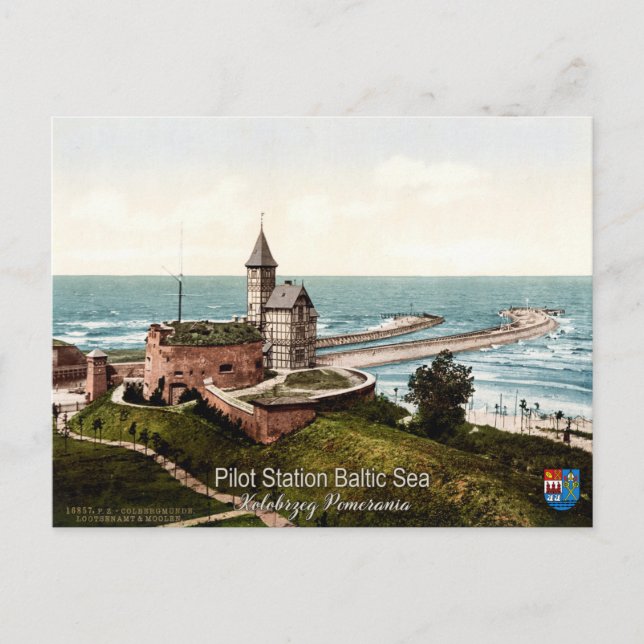 Carte Postale Station pilote Kołobrzeg Pologne mer Baltique (Devant)