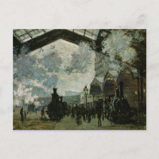 Carte Postale Station Saint Lazare par Claude Monet