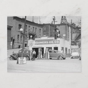 Carte Postale Station-service dans le Montana, 1939