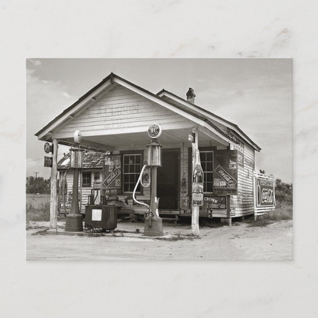 Carte Postale Station-service de campagne, 1939 (Devant)