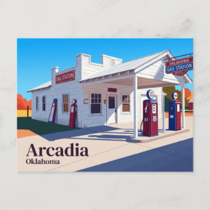 Carte Postale Station-service de la route 66 à Arcadia Oklahoma