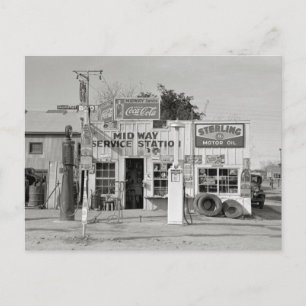 Carte Postale Station-service Midway, 1939