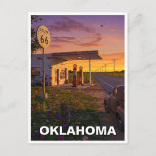 Carte Postale Station-service Route 66 Oklahoma Voyage
