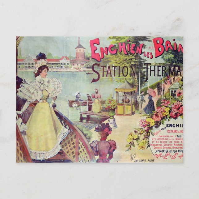 Carte Postale Station spa d'Enghien-les-Bains, France (Devant)
