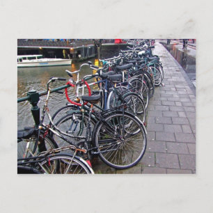 Carte Postale Stationnement des vélos -- Amsterdam en novembre