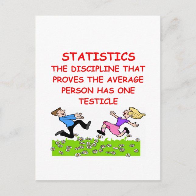 Carte Postale statistics joke (Devant)