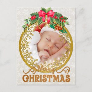 Carte Postale Statistiques de naissance de nouveau-né Noël