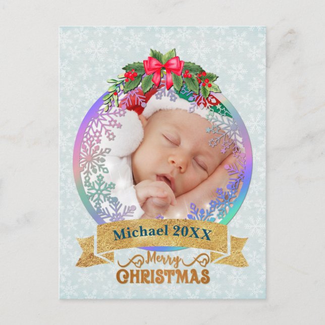 Carte Postale Statistiques de naissance de nouveau-né Noël, Anno (Devant)