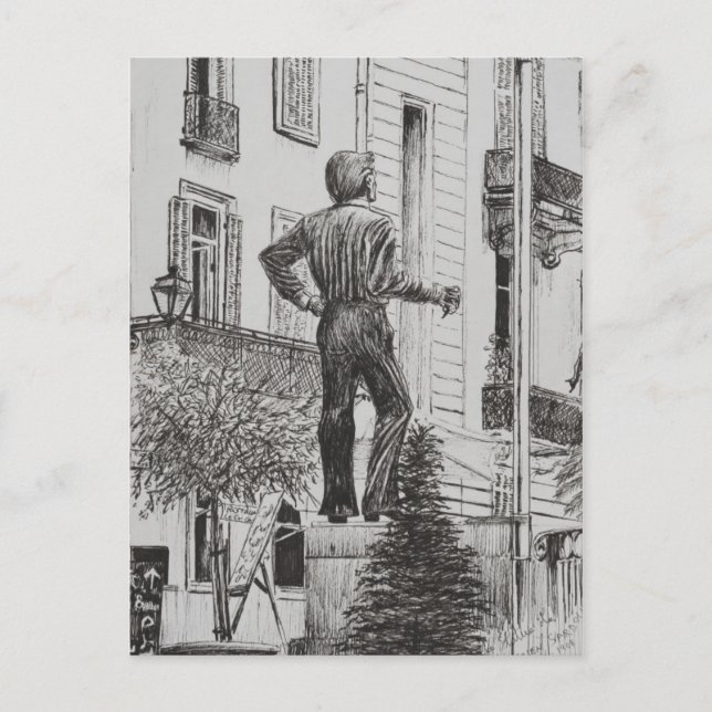 Carte Postale Statue à Cannet 2014 (Devant)