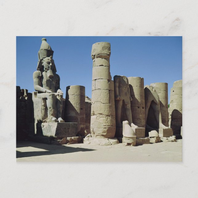 Carte Postale Statue assise de Ramesses II (Devant)