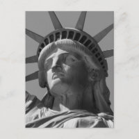 Statue blanche noire de la Liberté Gros plan Photo