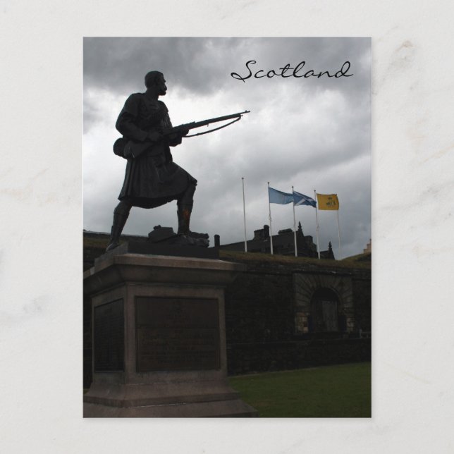 Carte Postale statue château de stirling (Devant)