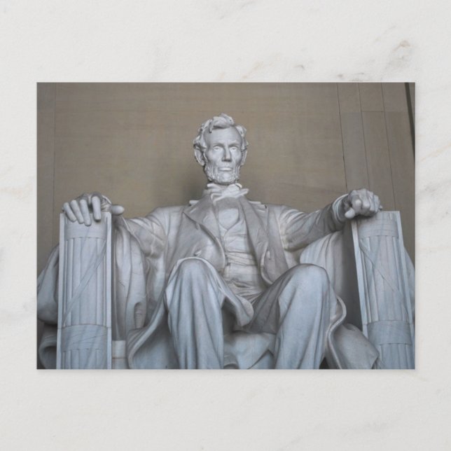 Carte Postale Statue d'Abraham Lincoln (Devant)