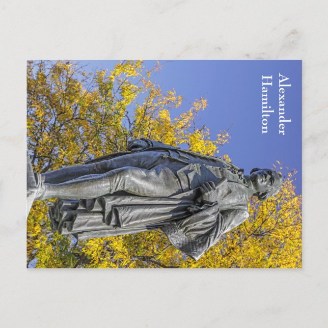 Carte Postale Statue d'Alexander Hamilton (Devant)