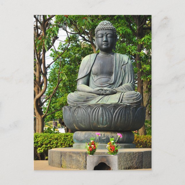 Carte Postale Statue de Bouddha à Tokyo, Japon (Devant)