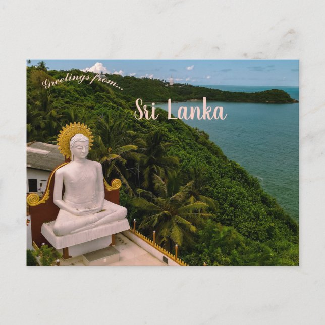 Carte Postale Statue de Bouddha au Sri Lanka (Devant)