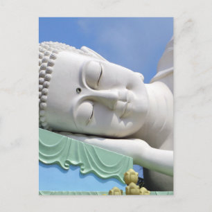 Carte Postale Statue de Bouddha Reposant Endormi Heureux Paix