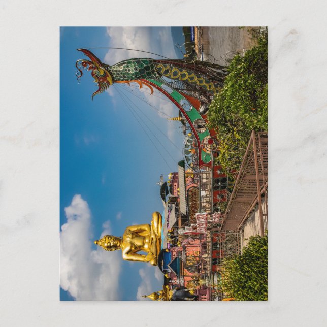 Carte Postale Statue de Bouddha sur le bateau du Mékhong (Devant)