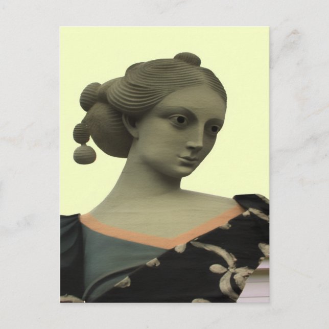 Carte Postale Statue de dame (Devant)