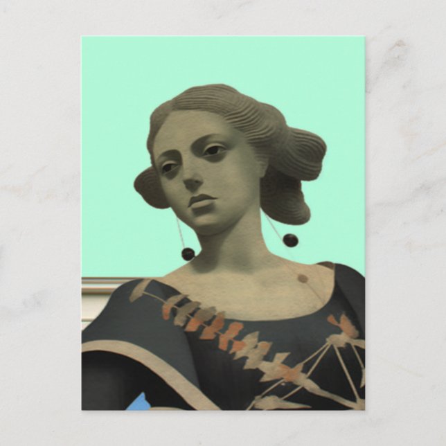 Carte Postale Statue de dame (Devant)