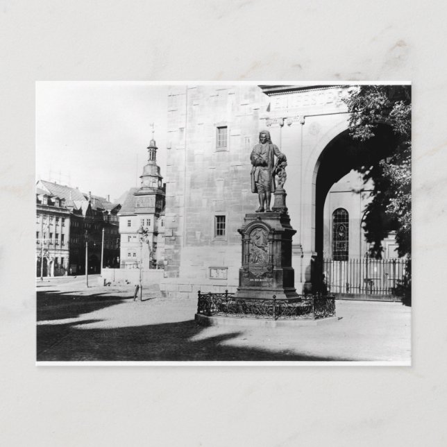 Carte Postale Statue de Johann Sebastian Bach (Devant)