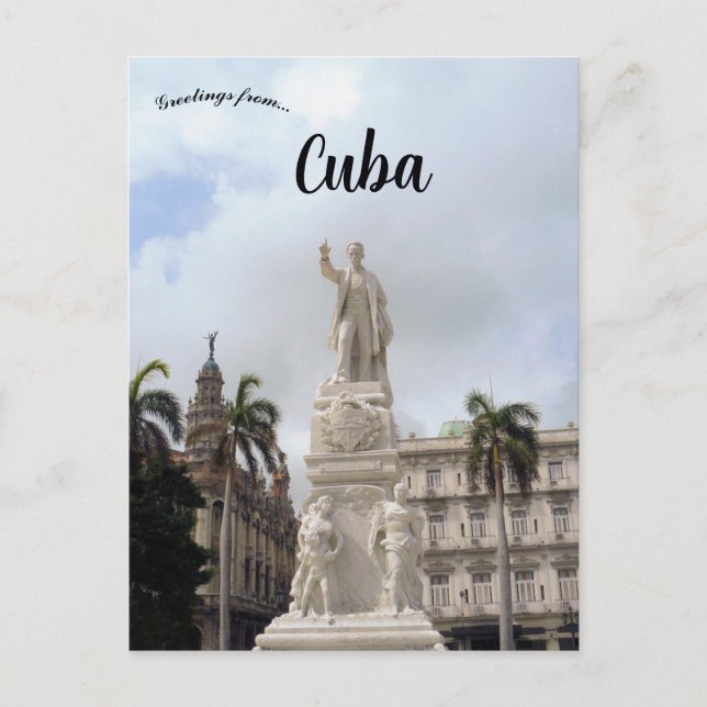 Carte Postale Statue de José Marti à La Havane Cuba (Devant)