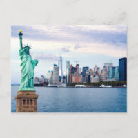 Statue de la Liberté avec le World Trade Center
