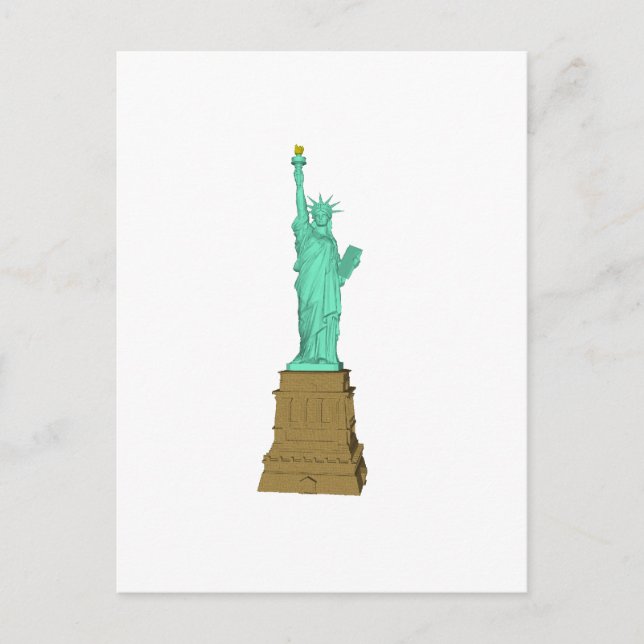 Carte Postale Statue de la Liberté : Modèle 3D : (Devant)