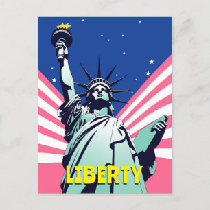 Carte Postale Statue de la Liberté New York Pop Art