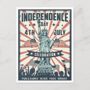 Carte Postale Statue de la Liberté Rétro