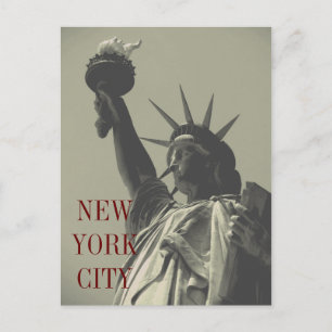 Carte Postale Statue de la Liberté Retro Old Look New York