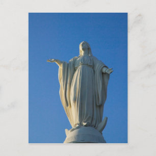 Carte Postale statue de la Vierge Marie de 118 pieds sur San