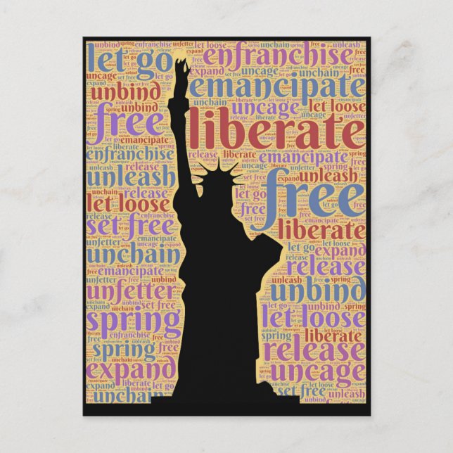 Carte Postale Statue De L'Amérique De Liberté (Devant)