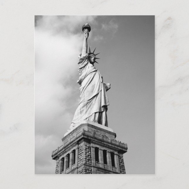 Carte Postale Statue de Liberty Black & White, New York postcard (Devant)