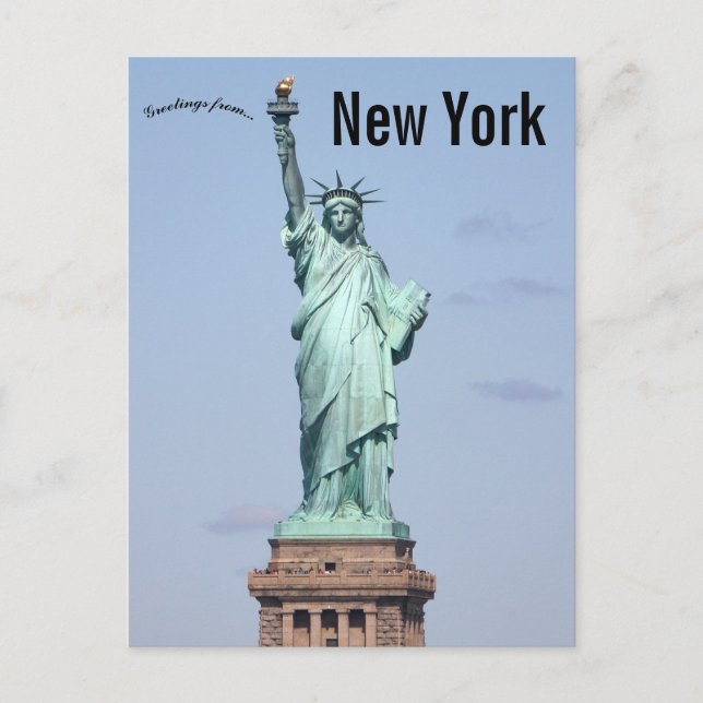 Carte Postale Statue De Liberty Blue Sky New York États-Unis (Devant)