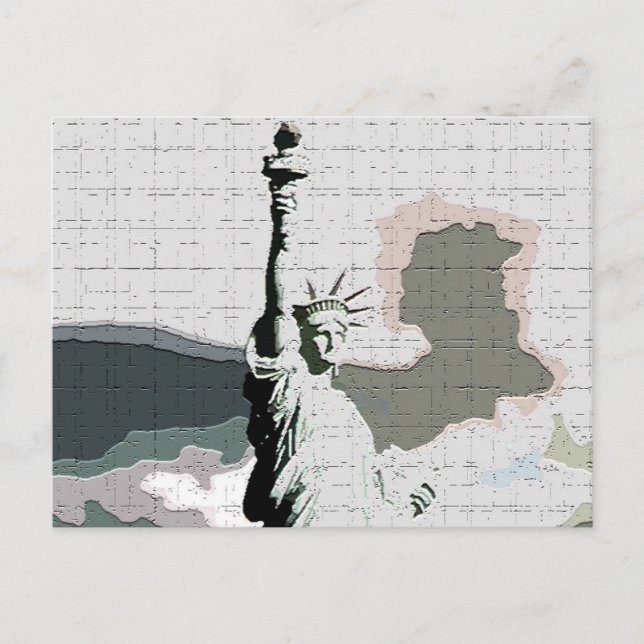 Carte Postale Statue de Liberty Pop Art (Devant)