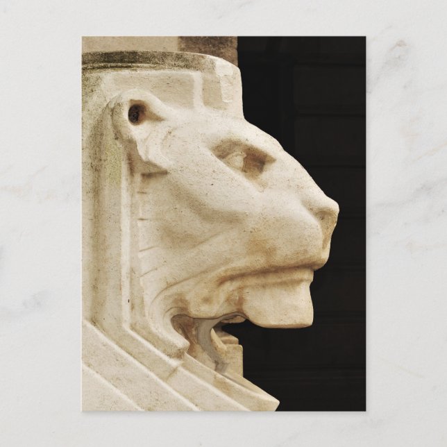 Carte Postale Statue de lion à Nottingham (Devant)