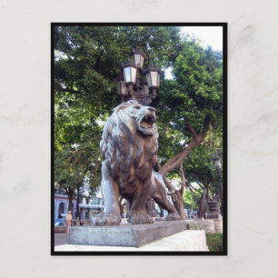 Carte Postale statue de lion havana