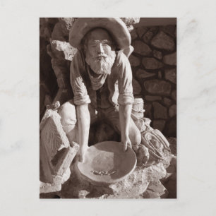 Carte Postale Statue de Miner, Ely, Autoroute 50